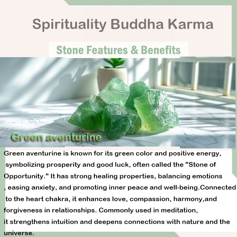Spirituality Buddha Karma Swastika Lotus Pattern Natural Various Crystal Black Obsidian Purification Necklace Pendant