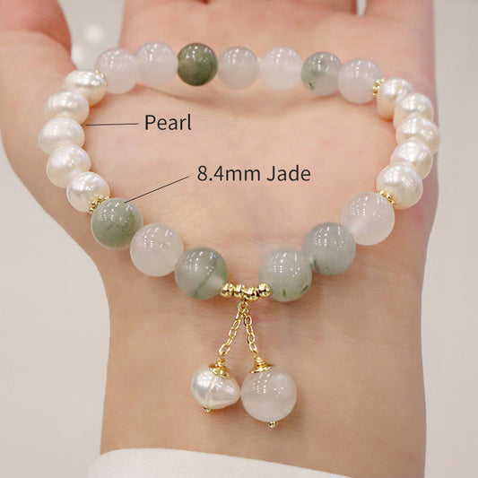 Jade Natural Pearl Jade Healing Sincerity Bracelet