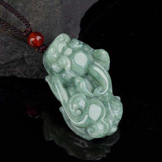 Jade Jade PiXiu Wealth Luck String Necklace Pendant