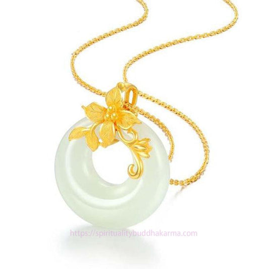 Jade Tibetan White Jade Calm Necklace