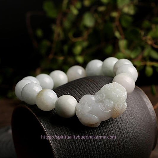 Jade Fengshui Wealth Prosperity Jade PiXiu Luck Bracelet