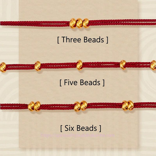Tibetan Knot Protection 999 Gold Wish Knot Design Handmade Luck Braided Rope Bracelet