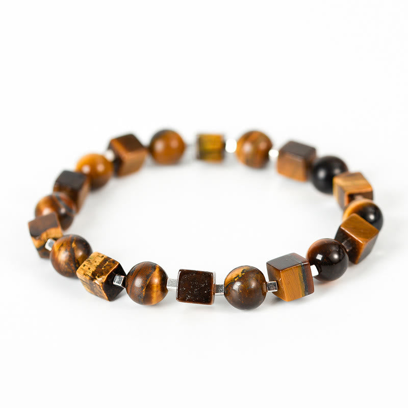 Spirituality Buddha Karma Various Crystals Black Obsidian Purification Bracelet