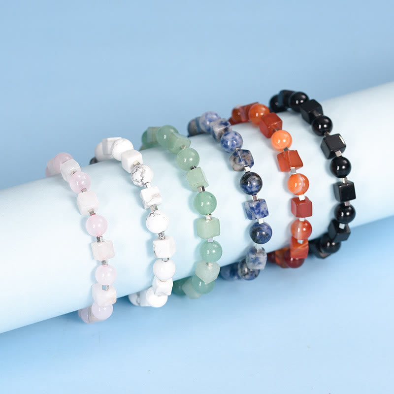 Spirituality Buddha Karma Various Crystals Black Obsidian Purification Bracelet