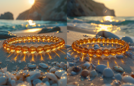 N008 7A Natural Golden Citrine Crystal Bracelet Hand Chain Enhance Confidence and Attract Wealth with Healing Energy