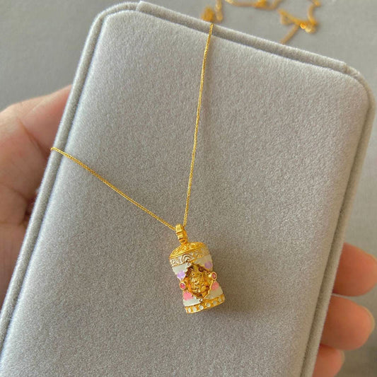 Buddha Energy Necklace Enamel Buddha Serenity Necklace Pendant