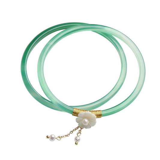 Jade Natural Cyan White Jade Success Bracelet