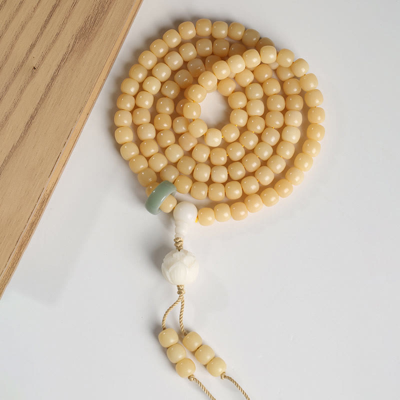 Spirituality Buddha Karma Natural Bodhi Seed Lotus Dzi Bead Peace Harmony Charm Bracelet