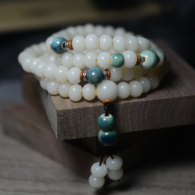 Spirituality Buddha Karma 108 Mala Beads Bodhi Seed Keep Away Evil Spirits Calm Bracelet