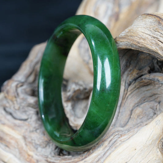 Jade Natural Hetian Cyan Jade Happiness Success Bracelet Bangle