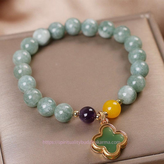 Jade Jade Four Leaf Clover Luck Bracelet