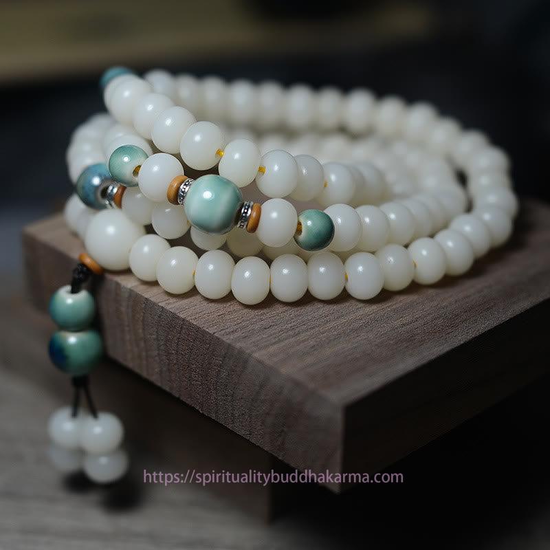 Spirituality Buddha Karma 108 Mala Beads Bodhi Seed Keep Away Evil Spirits Calm Bracelet