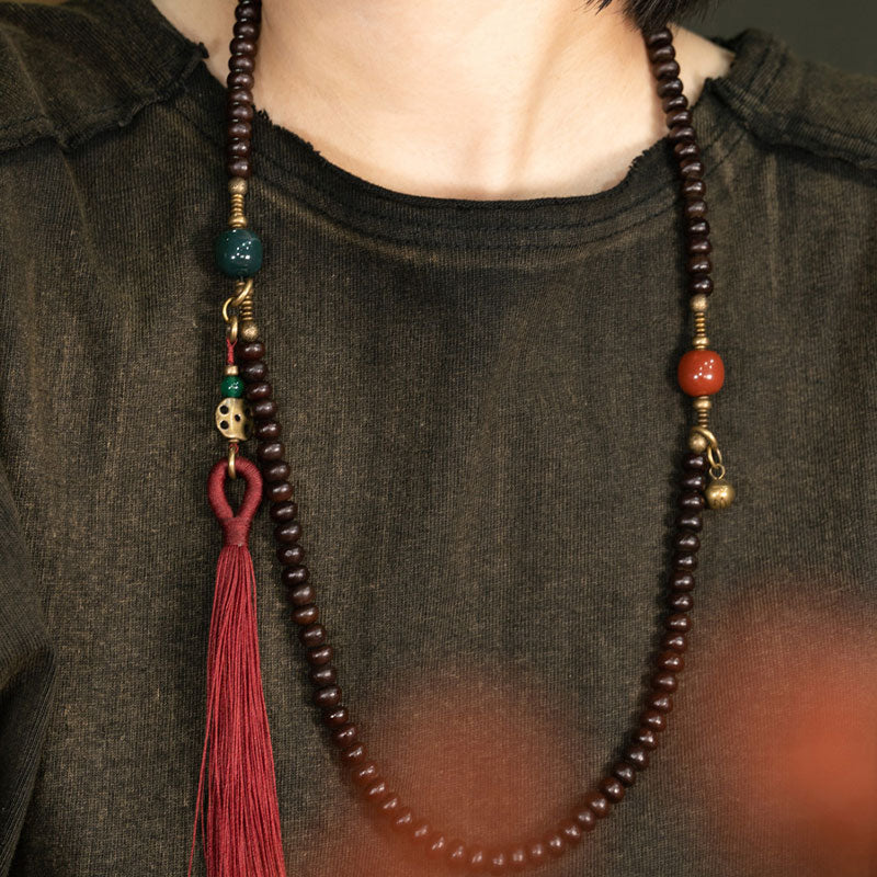 Spirituality Buddha Karma 108 Mala Beads Natural Tibet Purple Bodhi Seed Auspiciousness Bracelet