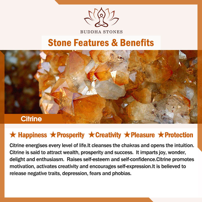 Golden Energy Citrine Natural Wealth Solar Plexus Chakra (Third Chakra) White Jade Strawberry Quartz Protection Charm Bracelet