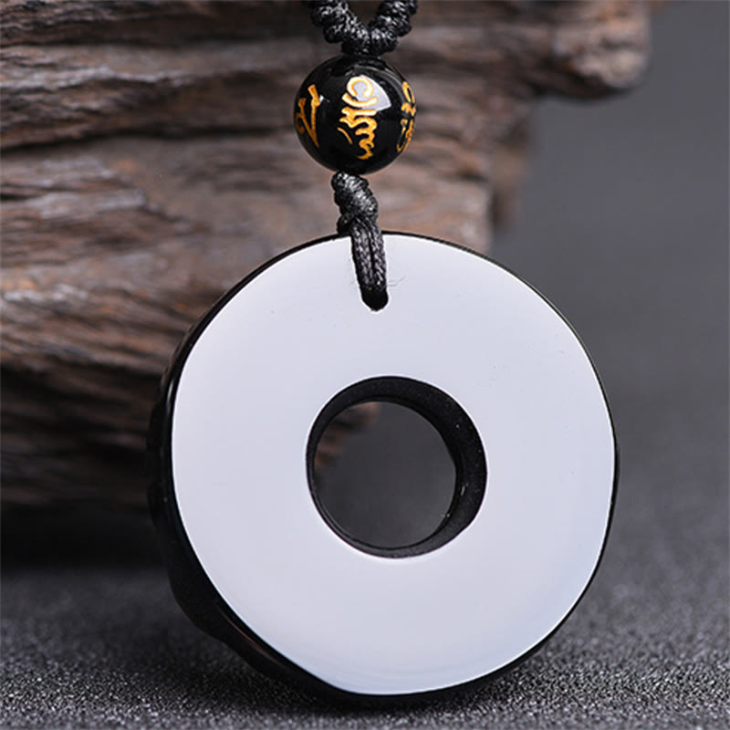 Spirituality Buddha Karma Pixiu Obsidian Wealth Pendant Necklace