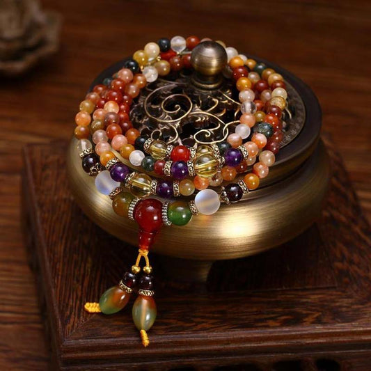 Golden Energy Citrine The 108 Quartz Healing Mala Bracelet