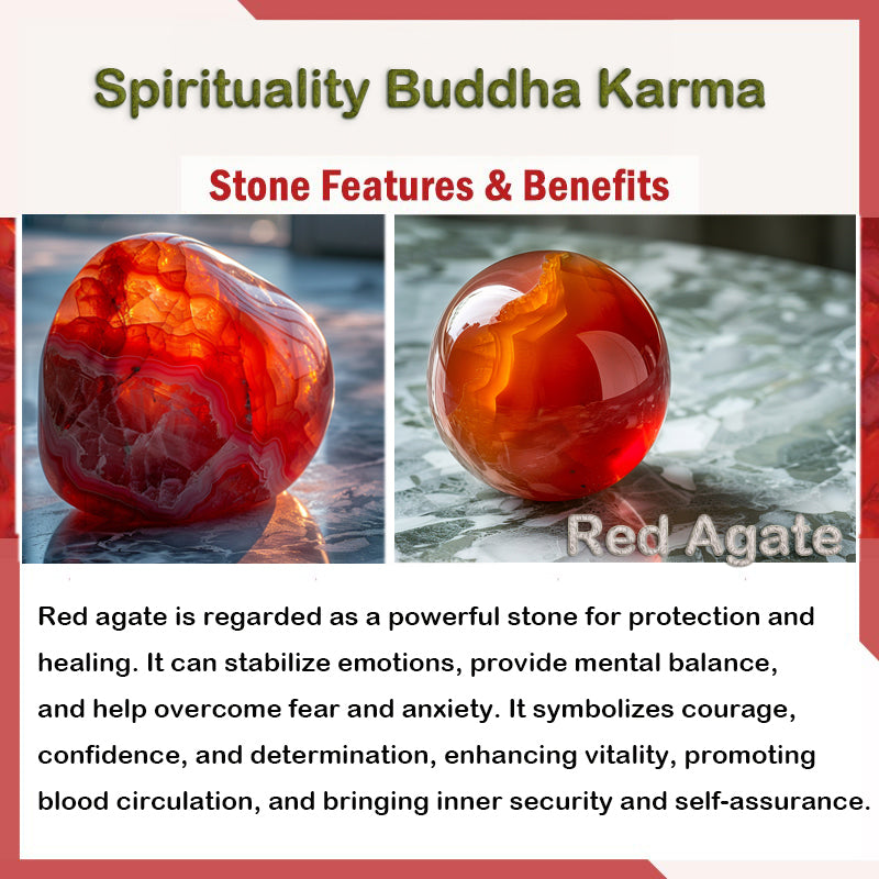 Spirituality Buddha Karma Swastika Lotus Pattern Natural Various Crystal Black Obsidian Purification Necklace Pendant