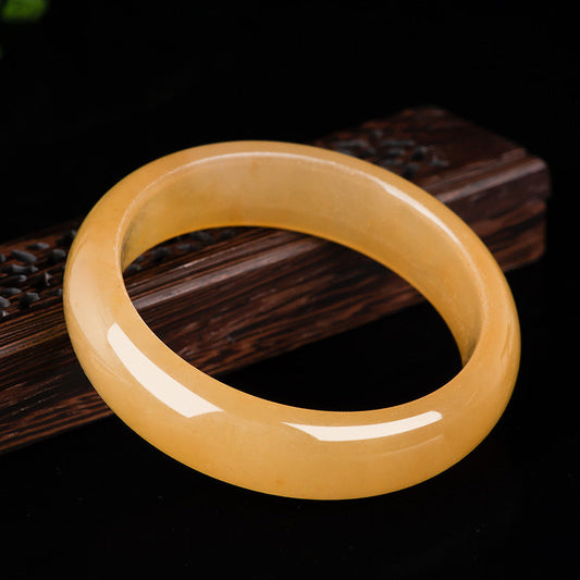 Jade Natural Golden Silk Jade Wealth Bracelet Bangle