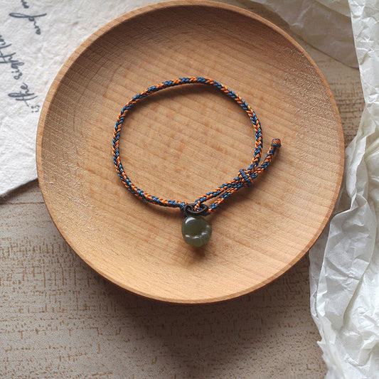 Jade Hetian Jade Cat Paw Lucky Bag Pattern Prosperity Bracelet