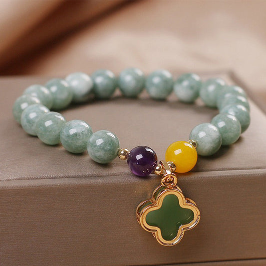 Jade Jade Four Leaf Clover Luck Bracelet