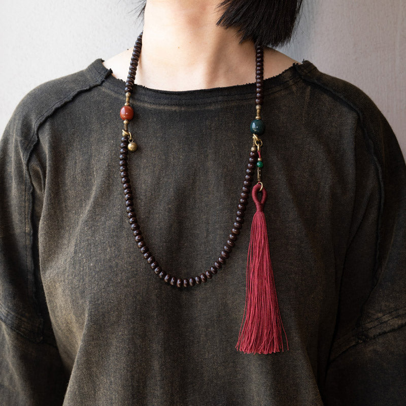 Spirituality Buddha Karma 108 Mala Beads Natural Tibet Purple Bodhi Seed Auspiciousness Bracelet