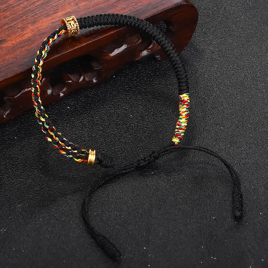 Ancient Tibetan Buddhist Red String Tradition  Om Mani Padme Hum Protection Luck String Bracelet