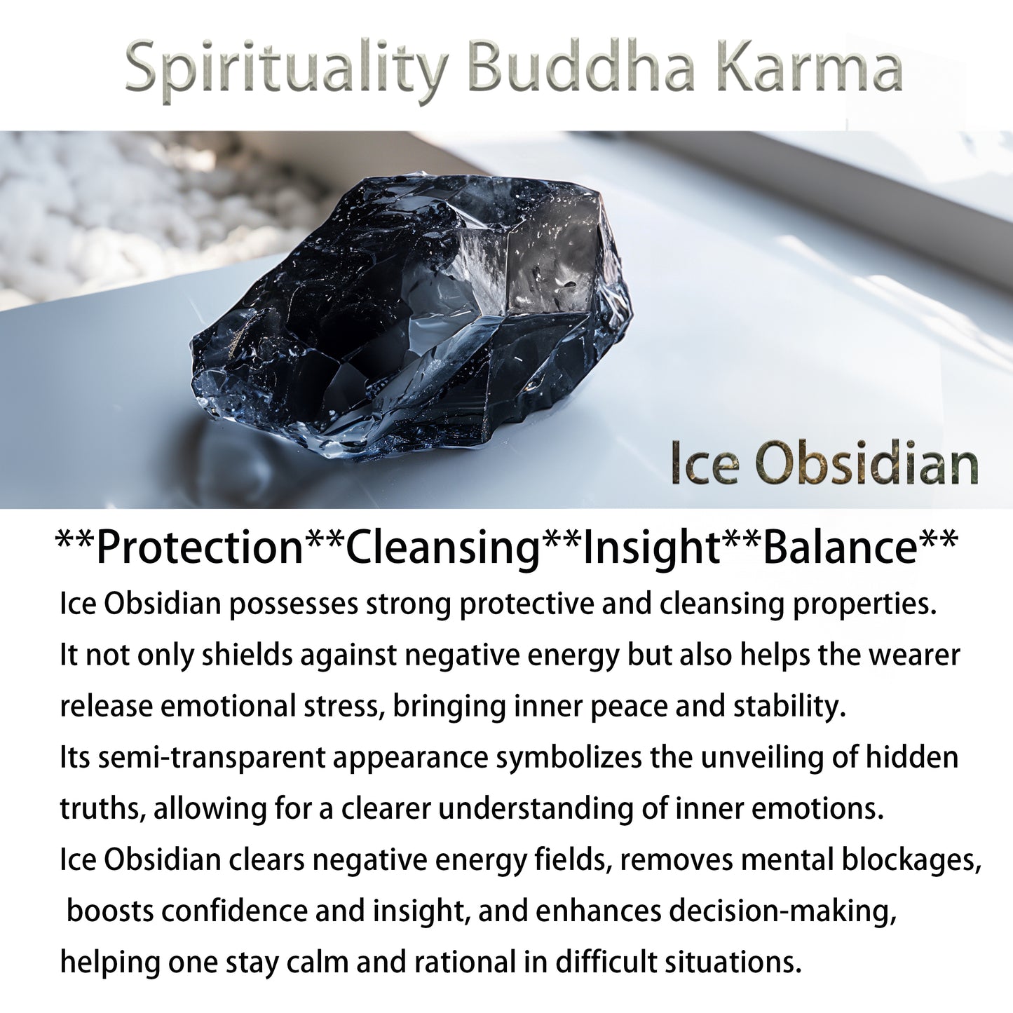 Spirituality Buddha Karma Natural Ice Obsidian Tiger Eye Gourd Bracelet Mala