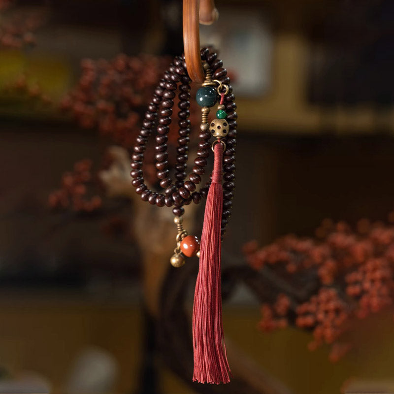 Spirituality Buddha Karma 108 Mala Beads Natural Tibet Purple Bodhi Seed Auspiciousness Bracelet