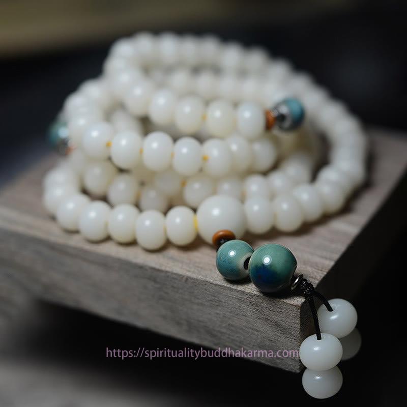 Spirituality Buddha Karma 108 Mala Beads Bodhi Seed Keep Away Evil Spirits Calm Bracelet