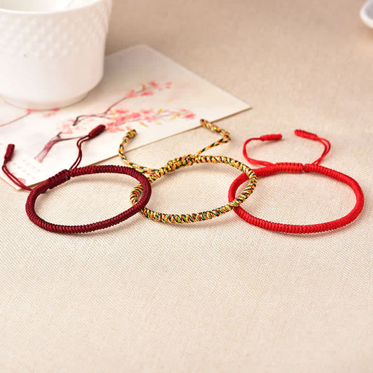 Ancient Tibetan Buddhist Red String Tradition Tibetan Lucky 3 Combination Sets Red String Bracelet