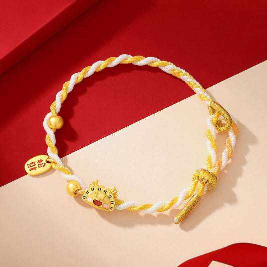 ❗❗❗A Flash Sale- Ancient Tibetan Buddhist Red String Tradition 925 Sterling Silver Year Of The Dragon Dumpling Design Attract Fortune Luck Braided Bracelet