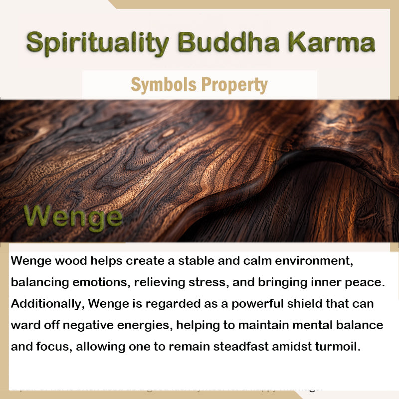 Spirituality Buddha Karma Wenge Wood Green Aventurine Balance Protection Anklet