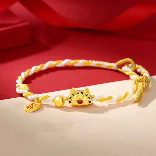 ❗❗❗A Flash Sale- Ancient Tibetan Buddhist Red String Tradition 925 Sterling Silver Year Of The Dragon Dumpling Design Attract Fortune Luck Braided Bracelet