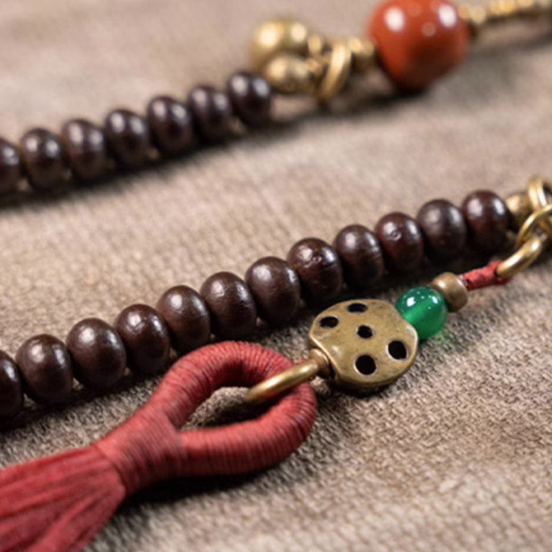 Spirituality Buddha Karma 108 Mala Beads Natural Tibet Purple Bodhi Seed Auspiciousness Bracelet