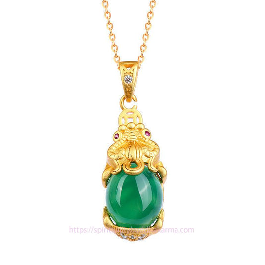Jade Natural Jade PiXiu Balance Necklace