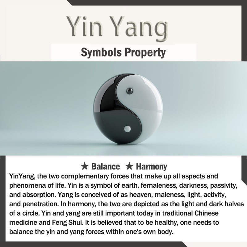 Spirituality Buddha Karma Natural Black Obsidian Yin Yang Fulfilment Strength Necklace Pendant