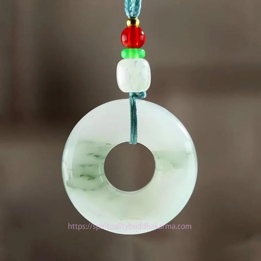 Jade Natural Jade Peace Buckle Prosperity Necklace Pendant