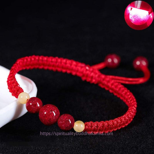 Ancient Tibetan Buddhist Red String Tradition Cinnabar Blessing Red String Bracelet For Kids
