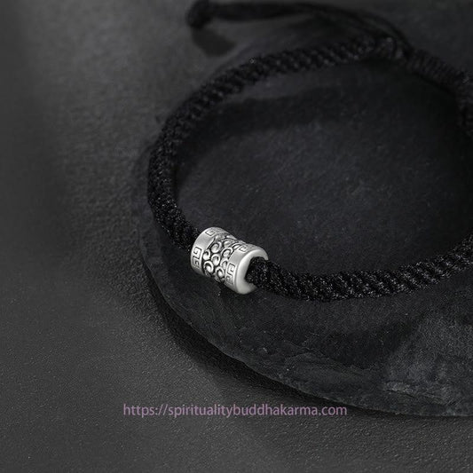 Ancient Tibetan Buddhist Red String Tradition 999 Sterling Silver Red String Lucky Cloud Strength Bracelet