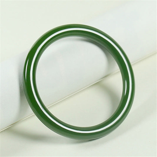 Jade  Cyan Jade Longevity Blessing Bangle Bracelet