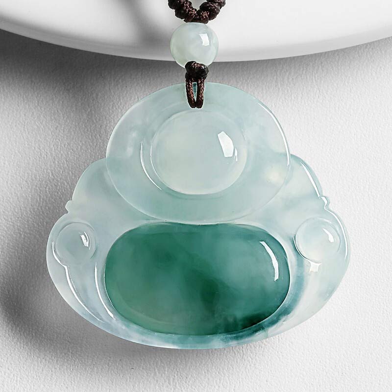 Jade  Cyan Jade Luck Necklace Pendant