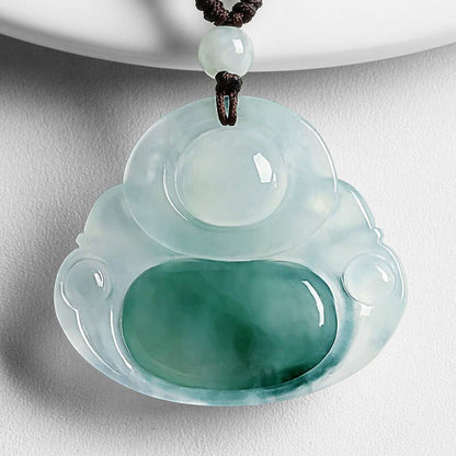 Jade  Cyan Jade Luck Necklace Pendant