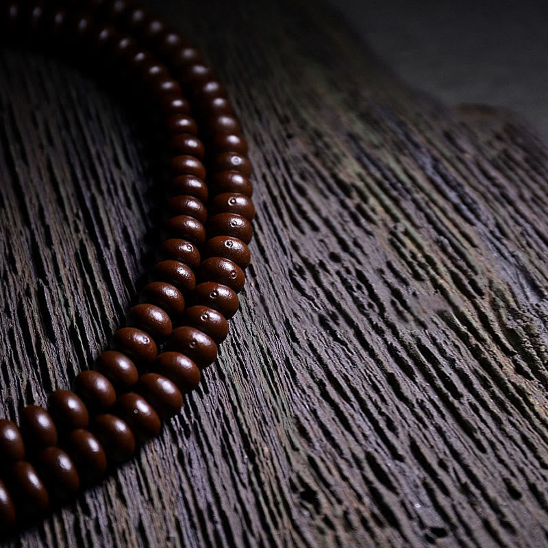 Spirituality Buddha Karma Natural Tibet 108 Mala Beads Purple Bodhi Seed Three-eyed Dzi Bead Copper Dorje Harmony Bracelet