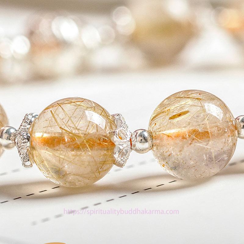 Golden Energy Citrine 925 Sterling Silver Natural Wealth Solar Plexus Chakra (Third Chakra) Happiness Moon Star Charm Bracelet