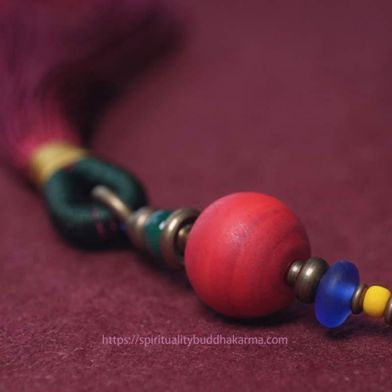 Spirituality Buddha Karma 108 Mala Beads Bodhi Seed Dzi Bead Peace Tassel Bracelet