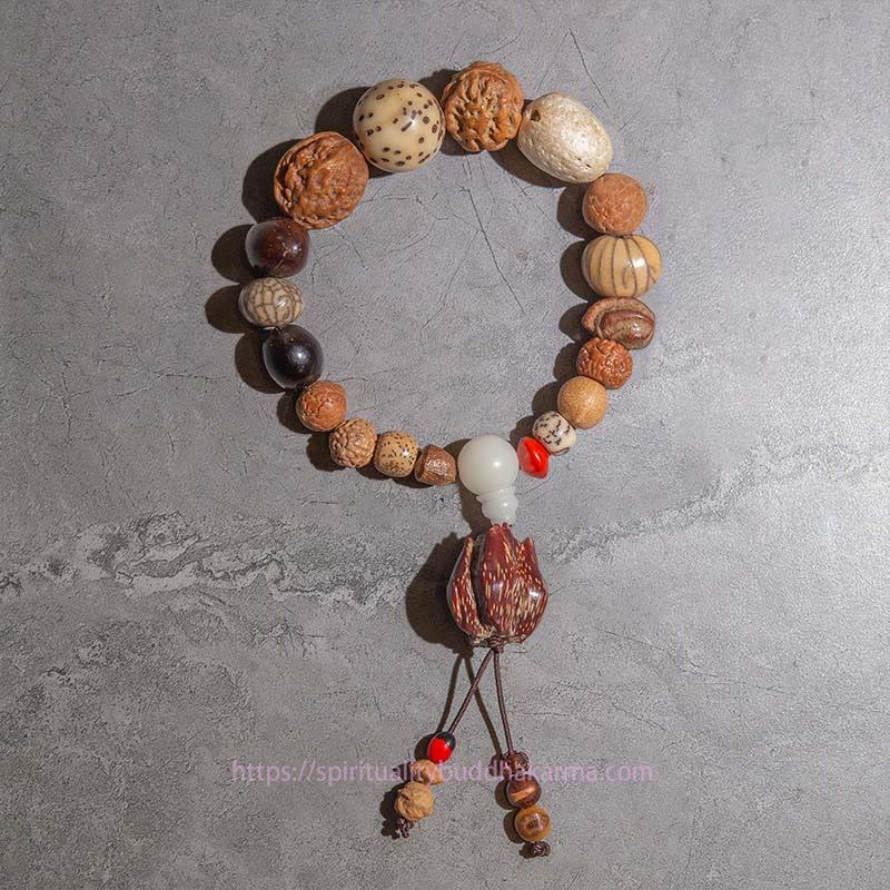 Spirituality Buddha Karma 108 Mala Beads Bodhi Seed Luck Wealth Bracelet Wrist Mala