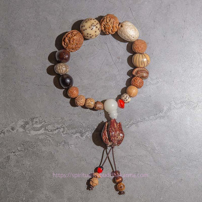 Spirituality Buddha Karma 108 Mala Beads Bodhi Seed Luck Wealth Bracelet Wrist Mala