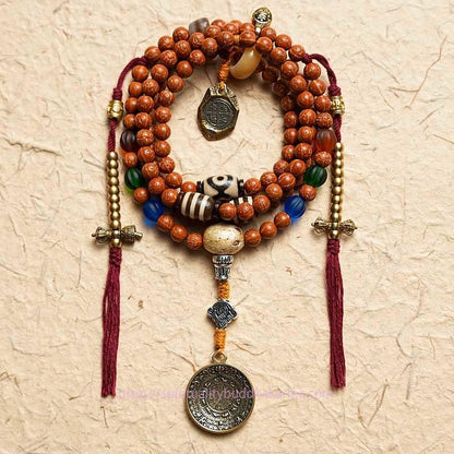 Spirituality Buddha Karma Tibet Bodhi Seed 108 Mala Beads Wisdom Peace Bracelet Necklace