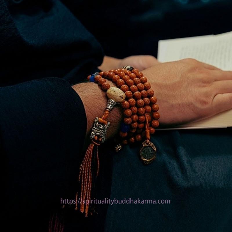 Spirituality Buddha Karma Tibet Bodhi Seed 108 Mala Beads Wisdom Peace Bracelet Necklace