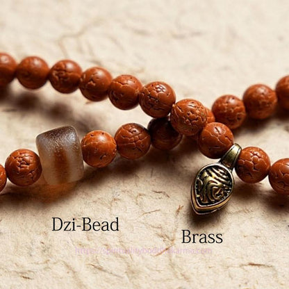 Spirituality Buddha Karma Tibet Bodhi Seed 108 Mala Beads Wisdom Peace Bracelet Necklace